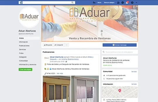 ADUAR Aberturas - Facebook