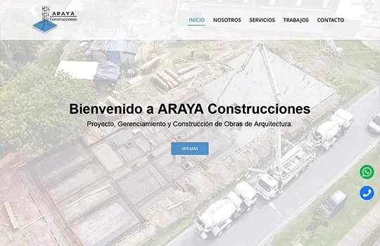 ARAYA Construcciones | Proyecto y Construcción - Página Web
