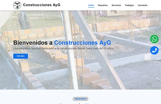 Construcciones AyG - Construcción y Refacción - Página Web