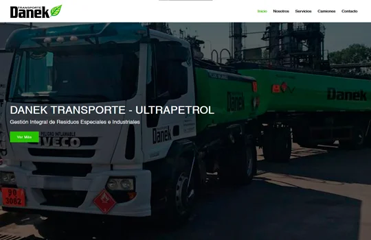 DANEK Transportes - Residuos Especiales e Industriales  - Página Web