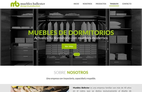 Muebles Ballester - Fábrica de muebles a medida - Página Web
