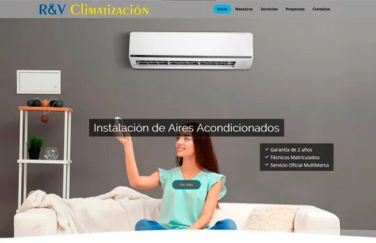 RyV Climatización - Instalación de Aires Acondicionados - Página Web
